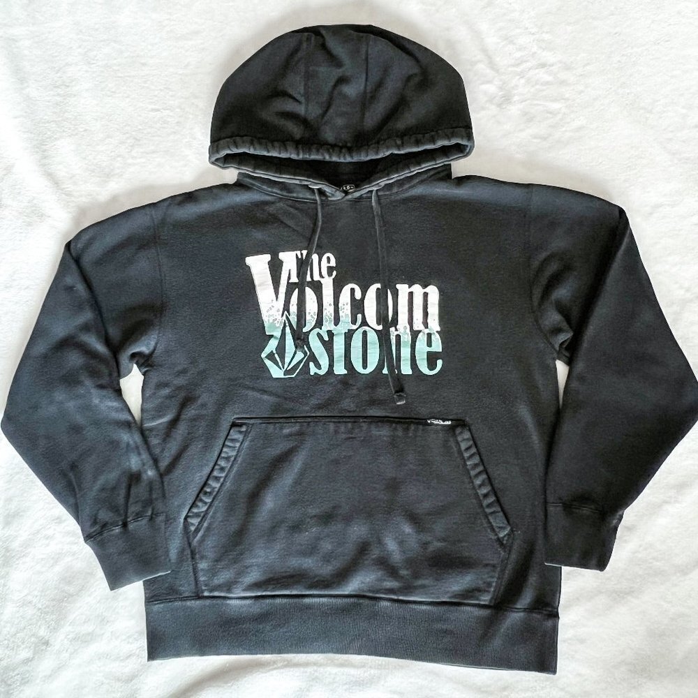 Men's Volcom Stone Graphic Sweatshirt | Hooded | Pull Over | Black | Size Small